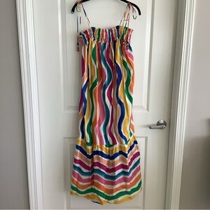 FARM Rio Multicolor Wavy stripe maxi sz S
